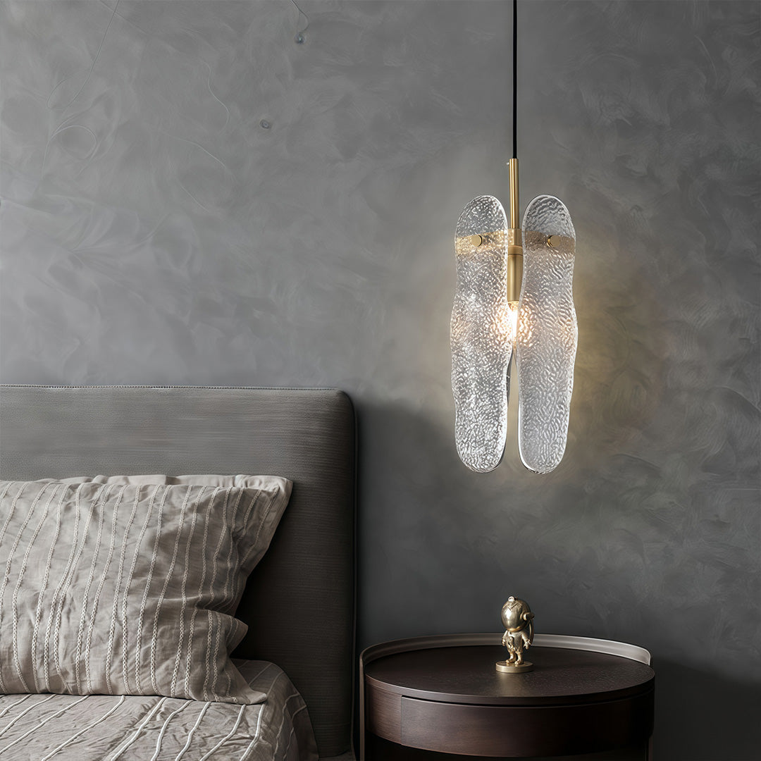 Brass and Glass Pendant Light — Solid Copper Body, E14, Three-Color Dimming, 1- or 2-Light, 1.8m Adjustable Chain