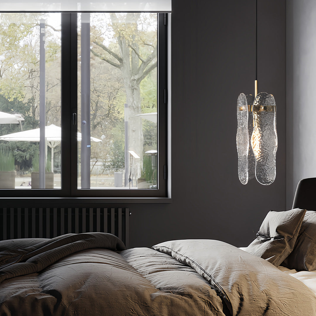 Brass and Glass Pendant Light — Solid Copper Body, E14, Three-Color Dimming, 1- or 2-Light, 1.8m Adjustable Chain