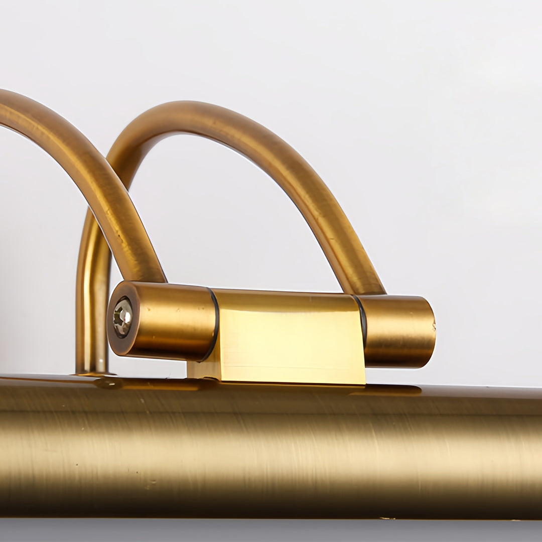 Retro Antique Brass Bathroom Vanity Light Bar — Acrylic Shade, 180° Rotatable, Dual Color Temperature, 3 Sizes