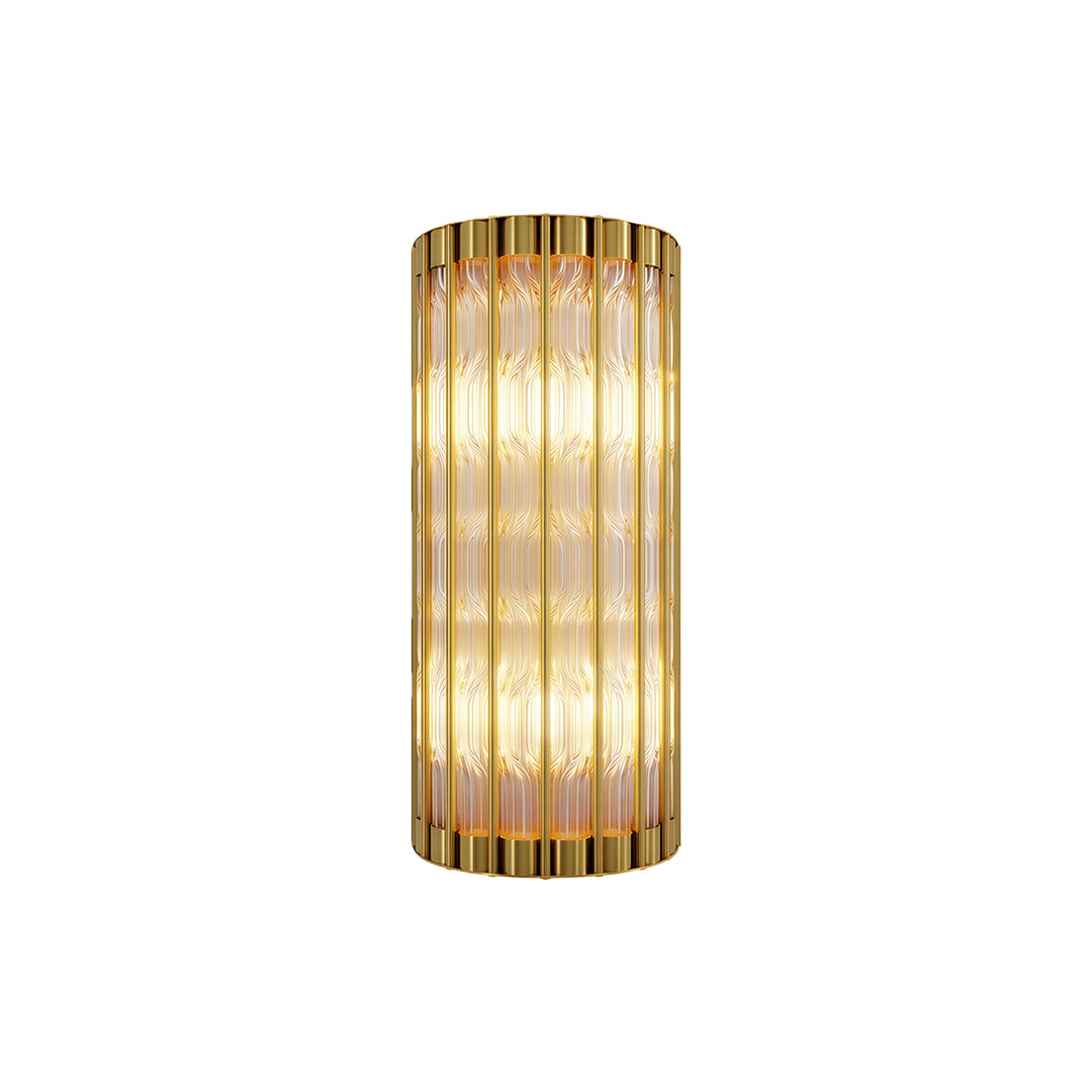 Linear Wall Sconce — Solid Brass and Glass, E14, Hardwired, 15.7" or 23.6"