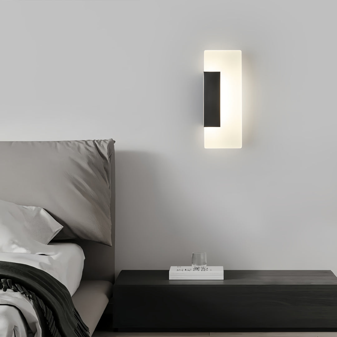 Minimalist Brass Wall Sconce — Full-Copper, Integrated LED, 4W, 4000K, Acrylic Shade, Black/Gold or Copper Finish