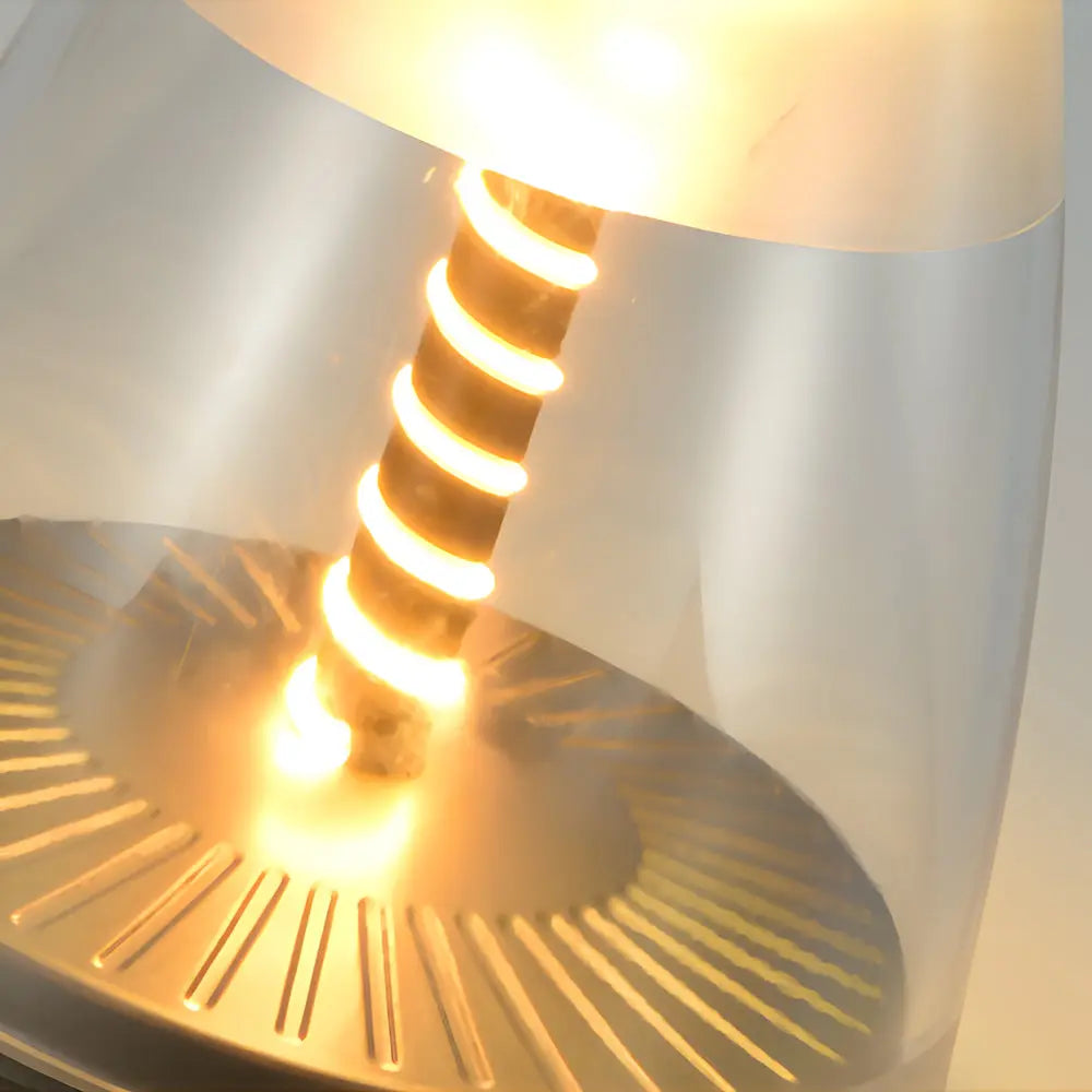 Spiral LED Portable Outdoor Table Lamp - Battery Powered and Easy to Carry Luxe