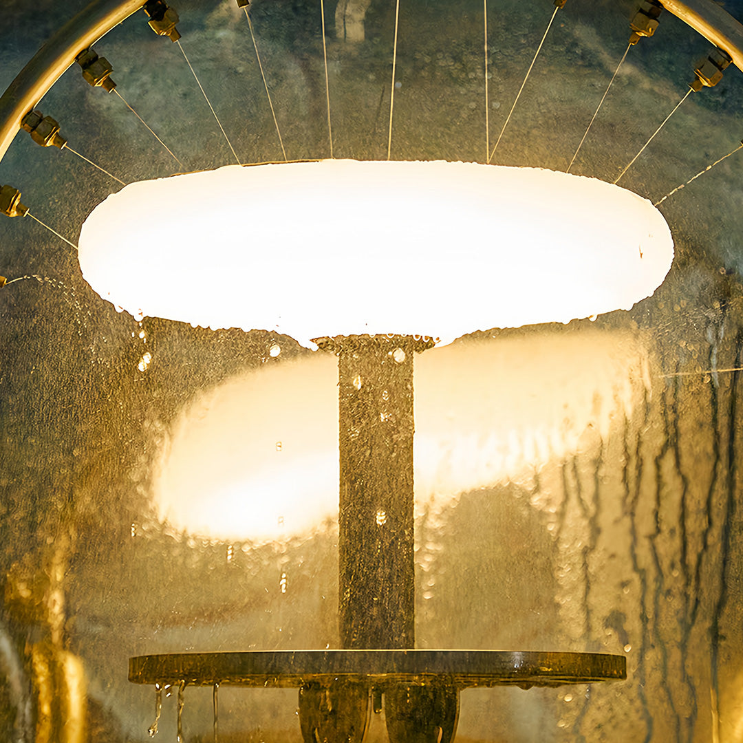 Spherical Solar LED Post Light — Aluminum & PE Shade, 8000mAh, IP65, Portable or Fixed, 15.75"