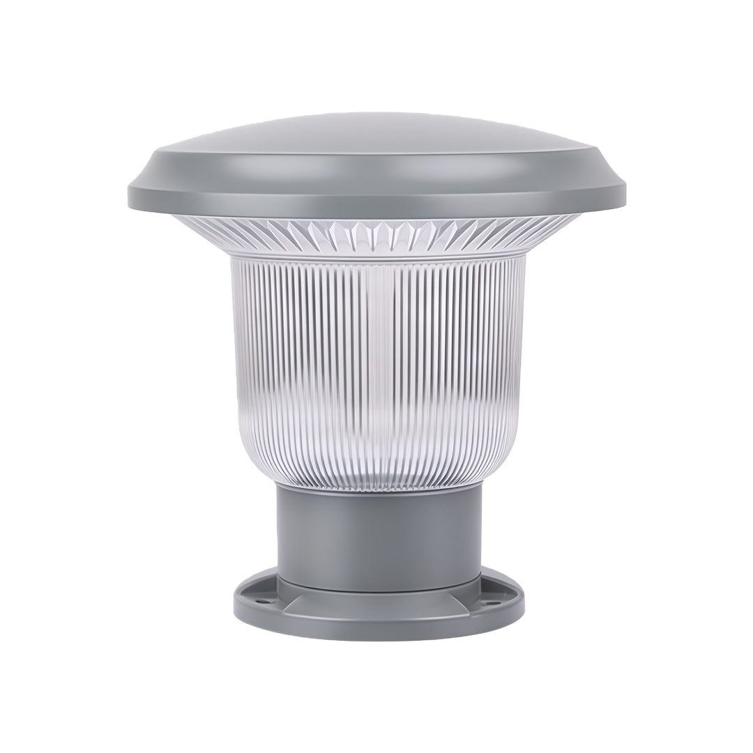 Outdoor Pillar Light — Aluminum, Solar or Hardwired E27, IP65 Weatherproof, Black / Gray