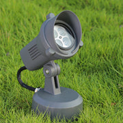 Anti-Glare Outdoor LED Spotlight — Die-Cast Aluminum, 4W OSRAM, 3000K Warm White, IP65 Weatherproof