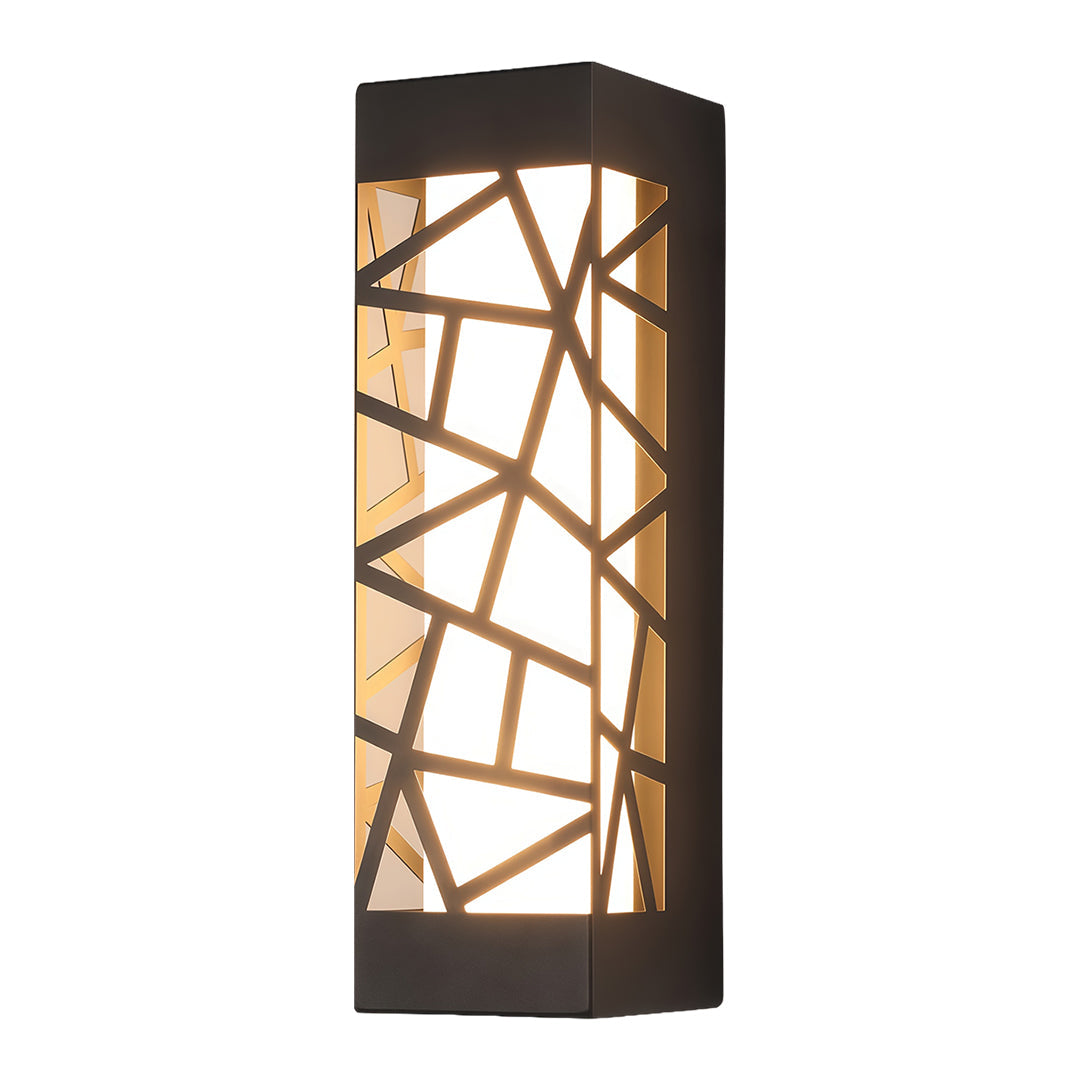 Modern Outdoor Wall Sconce — Black Iron, White Acrylic, LED, IP65 Weatherproof, 3000K / 4000K