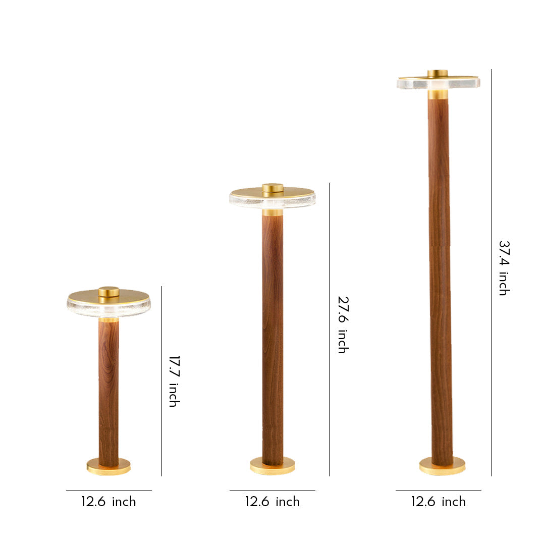 Gold Landscape Path Light — Die-Cast Aluminum, White Acrylic Shade, 12W LED, IP65, 3 Heights