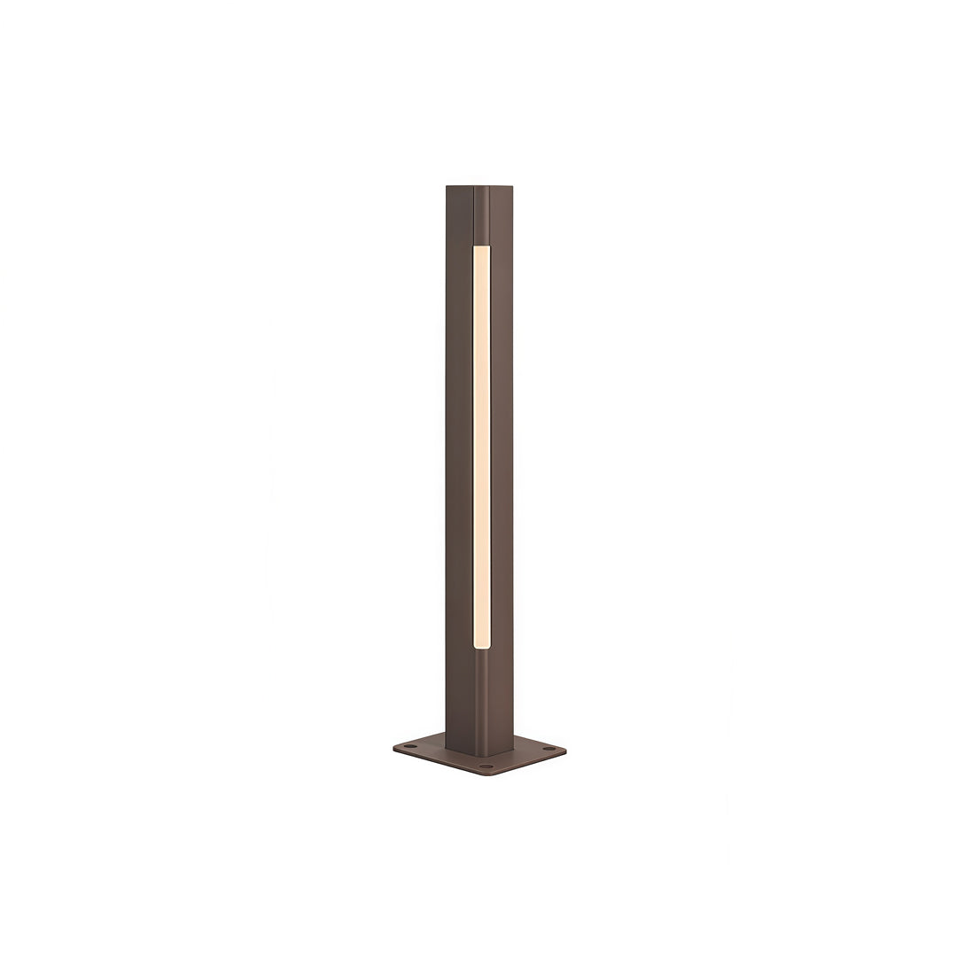 Outdoor LED Bollard Light — Aluminum, IP65, CRI 90, DC24V Hardwired, 5W–12W, 13.8"–35.4" Heights, Sand Coffee or Sand Gray