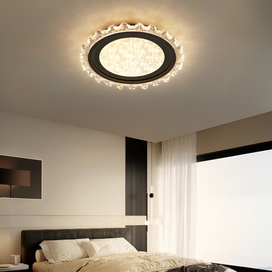 Ultra-Thin Round LED Flush-Mount Ceiling Light — Full Spectrum, Dimmable 3000K–6500K, RA97, UGR≤16