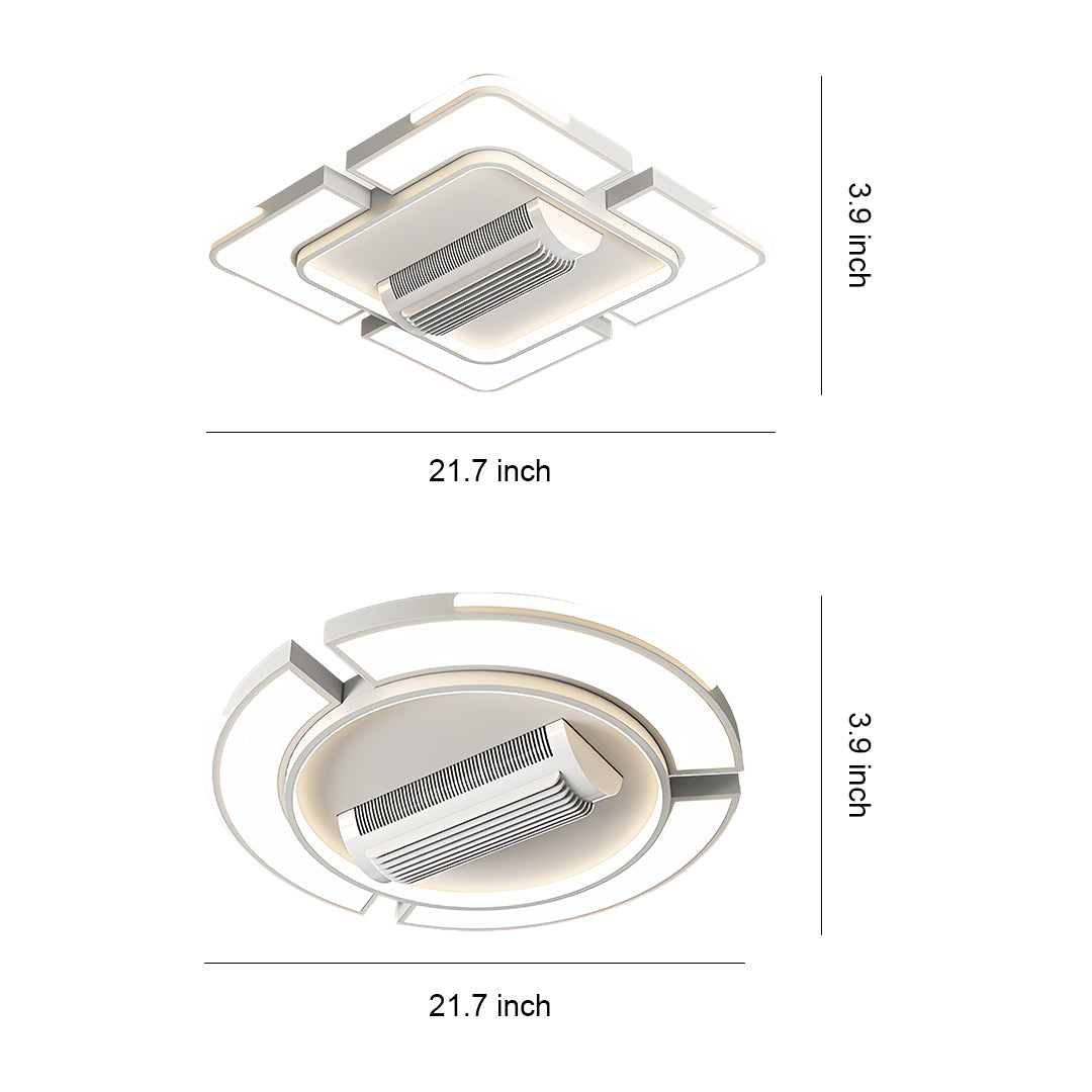 Full Spectrum LED Bladeless Ceiling Fan with Integrated Light