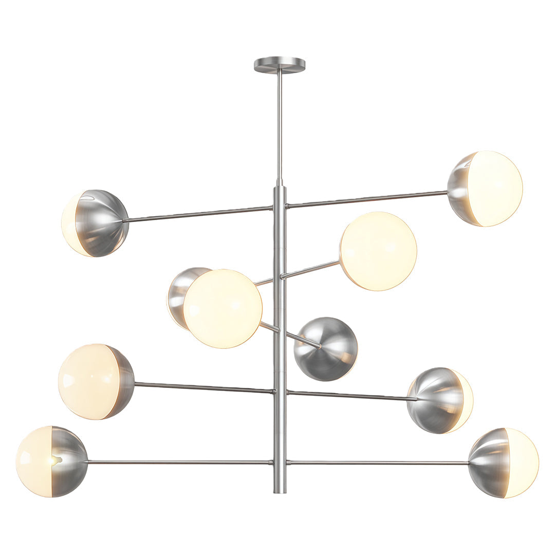 Magic Bean Globe Chandelier — Solid Copper Frame, Clear Glass Shades, G9, 35.4" / 39.4" / 43.3"