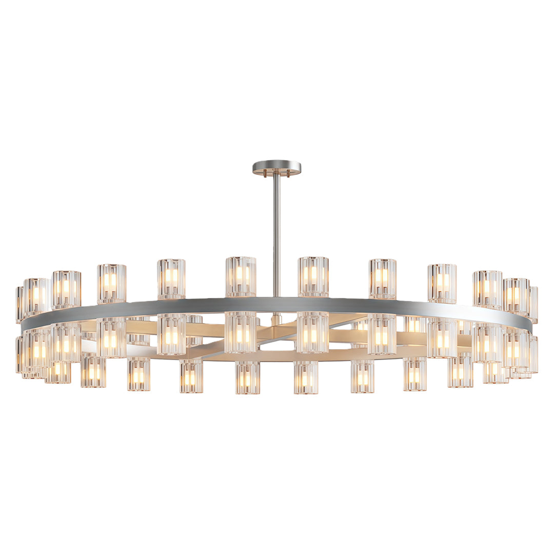 Multi-Tier Crystal Chandelier — Solid Copper Frame, 24- to 48-Light, G4, Black / Chrome / Copper Finish