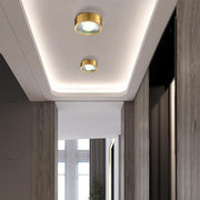 Round Flush-Mount Ceiling Light — Copper and Acrylic, LED, 7W, 3" or 4"