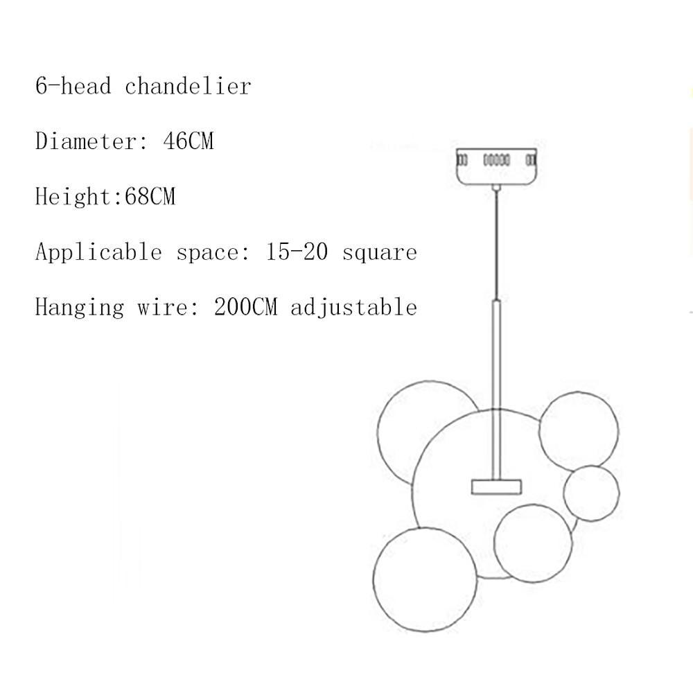 Globe Bubble Glass Multi-Light Pendant — Aluminum, LED, 1-, 3-, 4-, or 6-Light