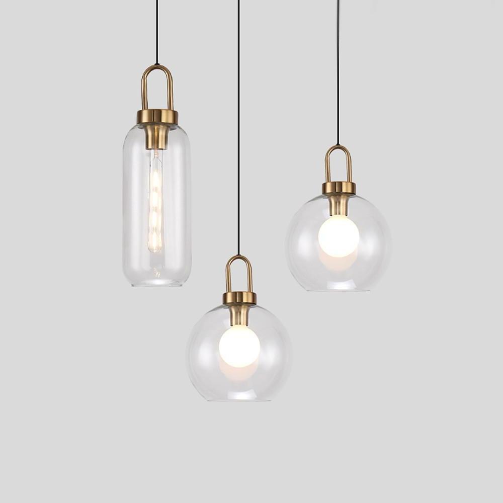 Industrial Semi-Globe Mini Pendant — Electroplated Metal, Frosted or Transparent Glass, E26/E27, 59" Adjustable Cord