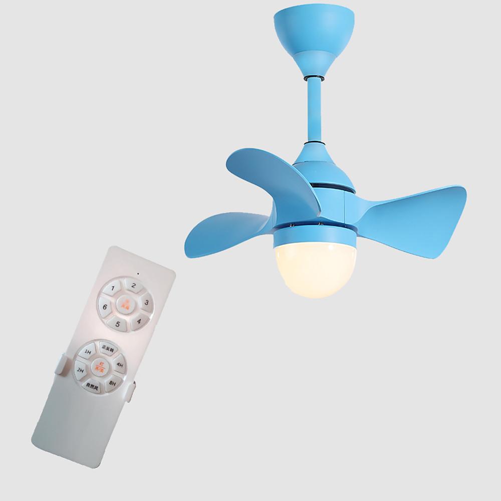 Dimmable Nordic Flush Mount Ceiling Fan Light with Remote Control - LED