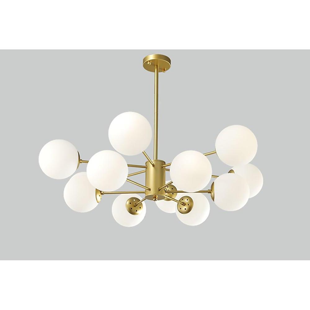 Globe Cluster Chandelier — Metal and Glass, LED, 6/8/12/16-Light, E26/E27, 110–120V