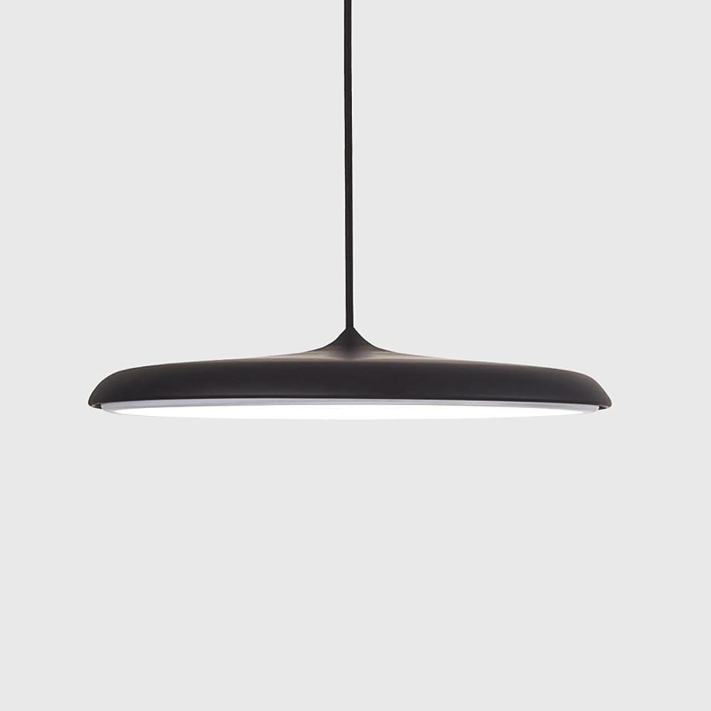 16" Adjustable Metal LED Pendant Light — Modern, 1-Light, 24W, Black or Gold