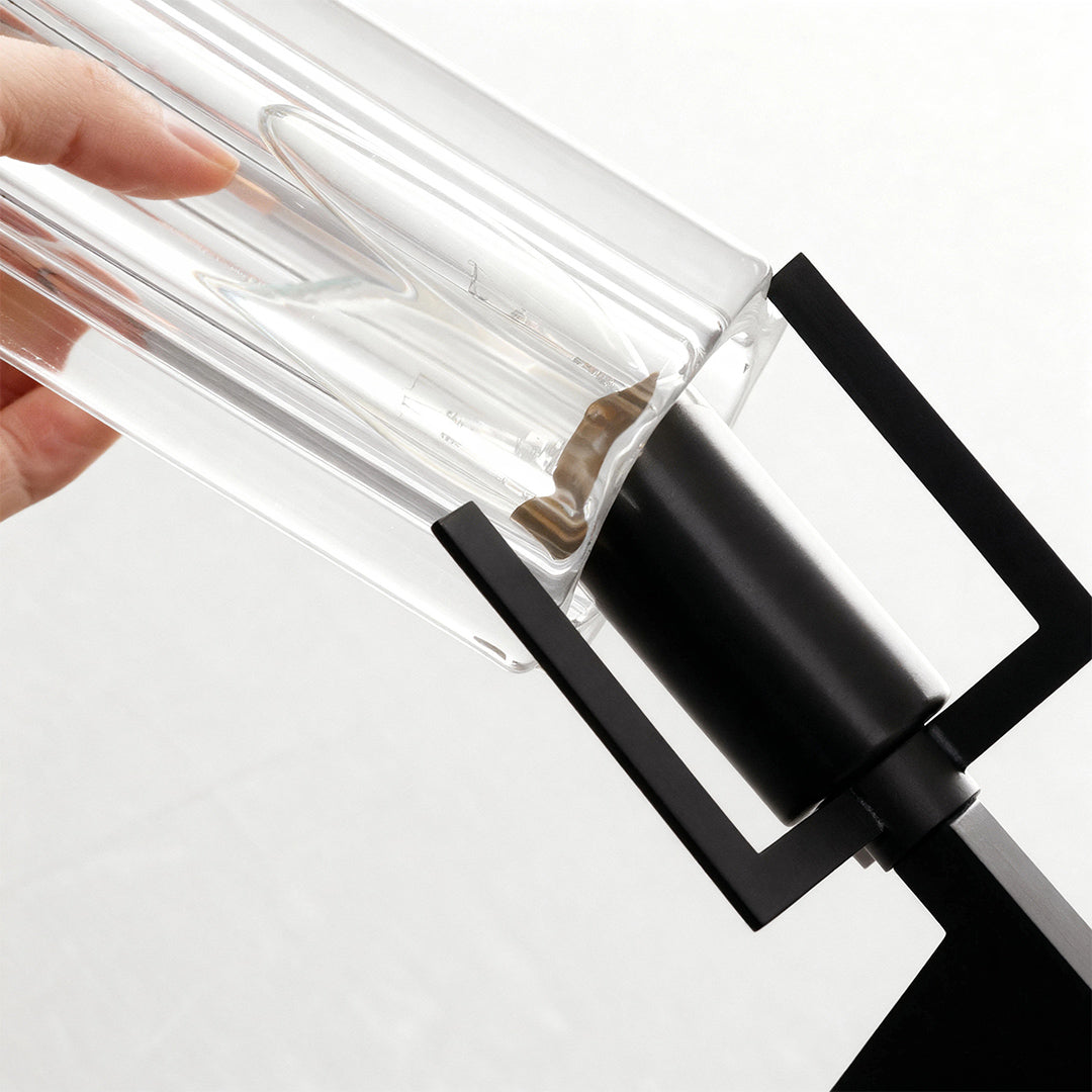 Minimalist Candle Wall Sconce — Solid Brass, Transparent Glass, E14, 1- or 2-Light