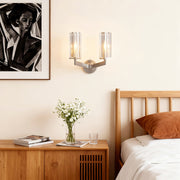 Minimalist Candle Wall Sconce — Solid Brass, Transparent Glass, E14, 1- or 2-Light