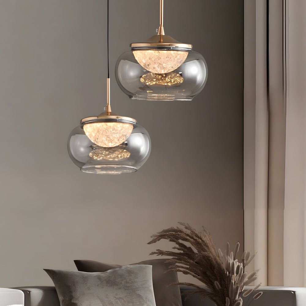 Nordic Pendant Lights with Candy Jar Glass and Acrylic - 3-Step Dimming