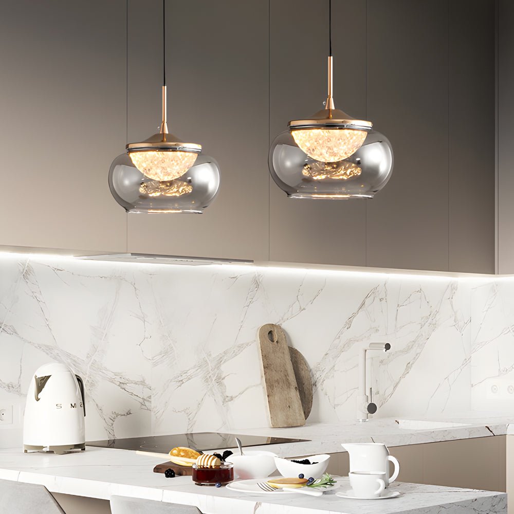 Candy Jar Mini Pendant — Smoky Glass and Acrylic, LED, 3-Step Dimming, 3000K/4500K/6000K