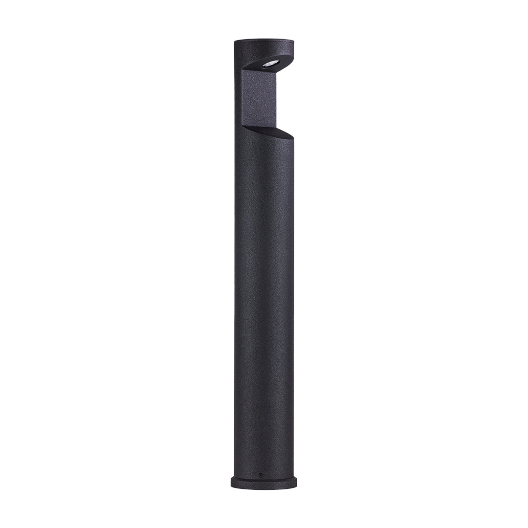 Minimalist One-Way Bollard Light — Die-Cast Aluminum, 8W CREE LED, 3000K, IP65, 30cm / 60cm / 80cm