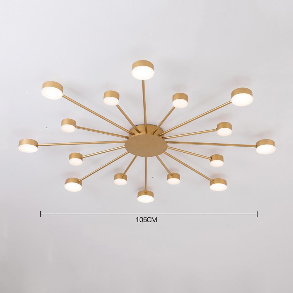 Cluster LED Flush-Mount Ceiling Light — Metal and Acrylic, 16-Light, 9W per Bulb, 41.3"