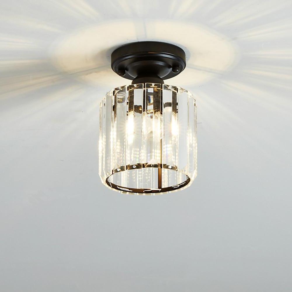 Modern Semi Flush Mount Ceiling Lights with Crystal Foyer Design