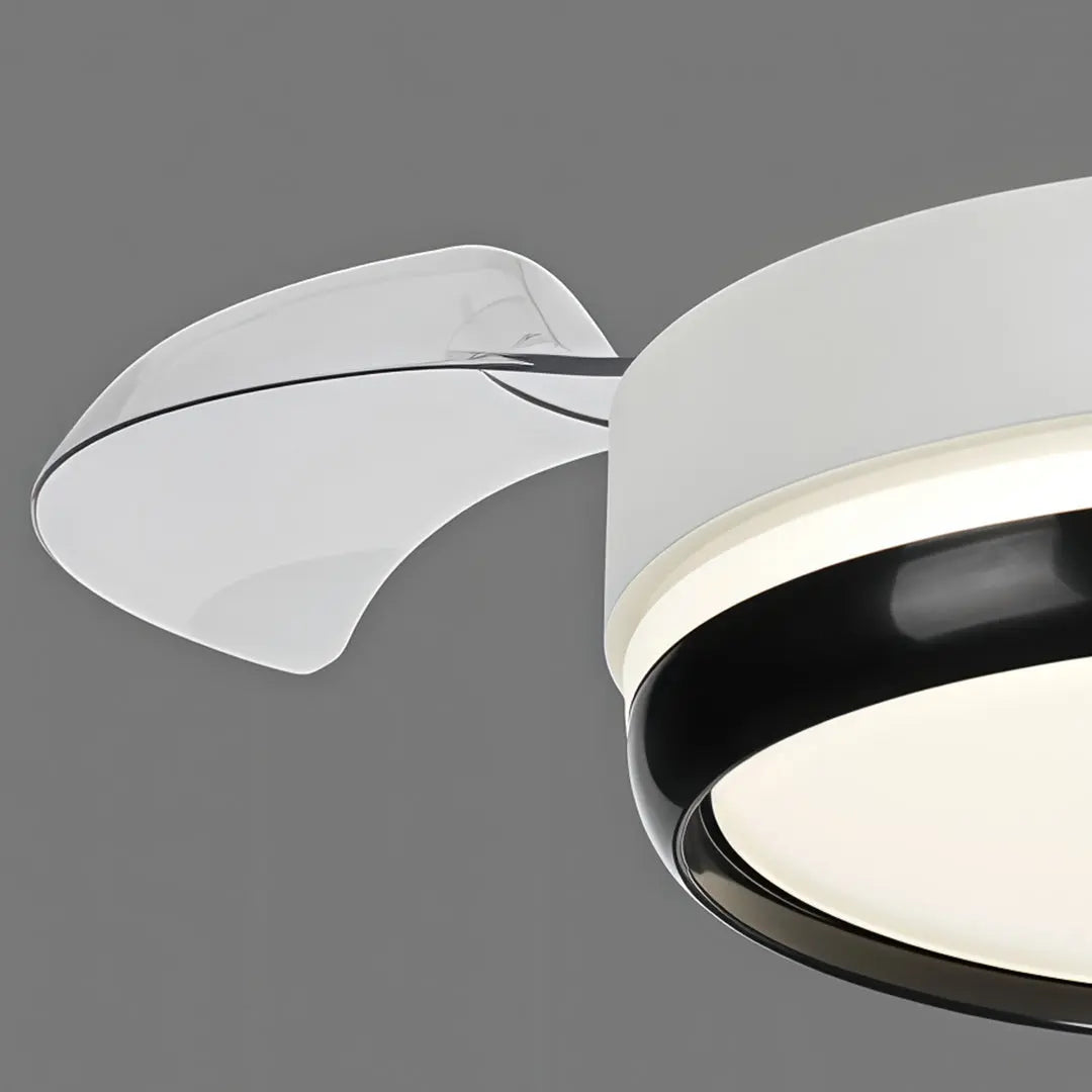 Minimalist 3-Blade LED Ceiling Fan Lamp with Remote Control and Dimming Light Luxe