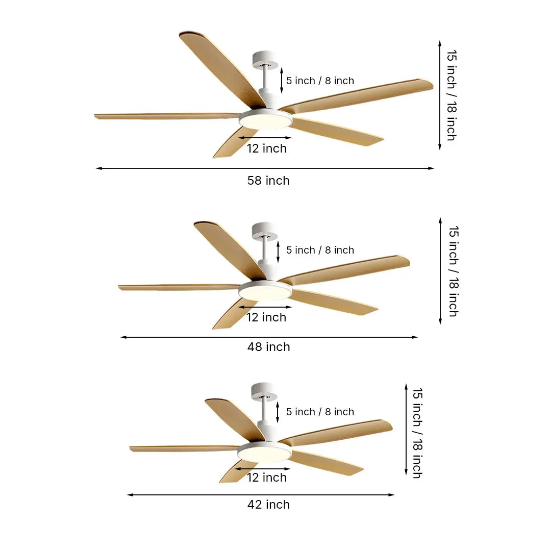Nordic Style Chandelier Ceiling Fan with 5 Lights Luxe