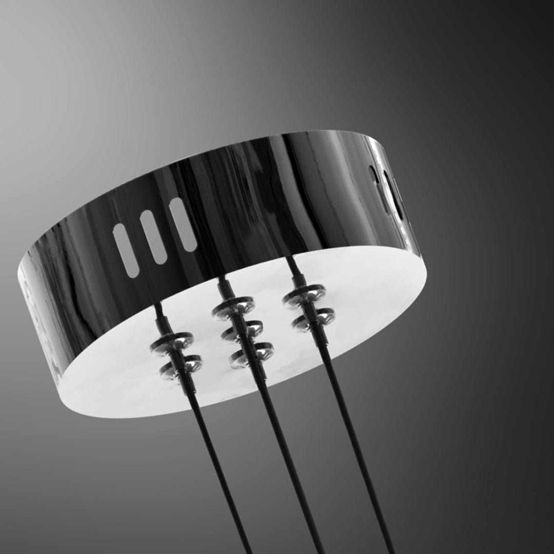 Magic Bean Modern LED Chandelier — Nanoclear Glass, 9- or 16-Light, Three-Color Dimming, Ra≥97 Full Spectrum, Black or Copper