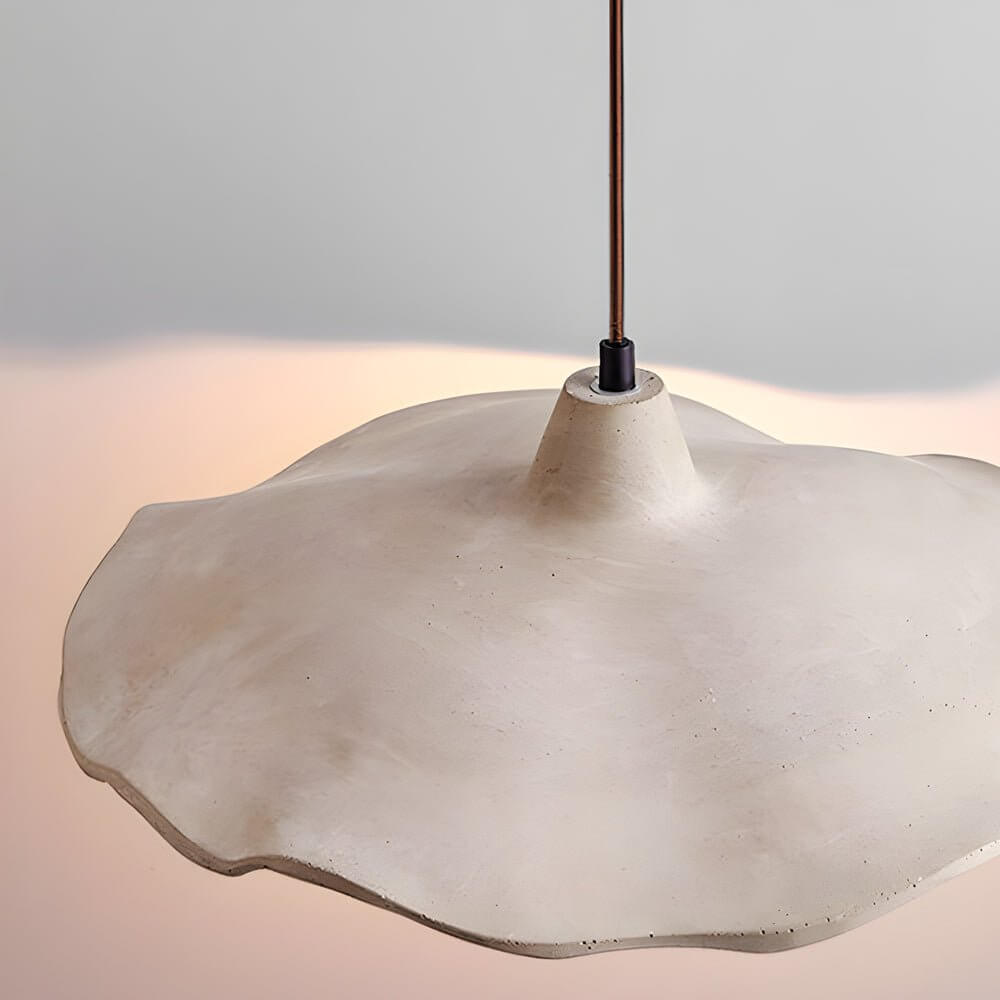 cement wavy pendant light japanese design 1 light