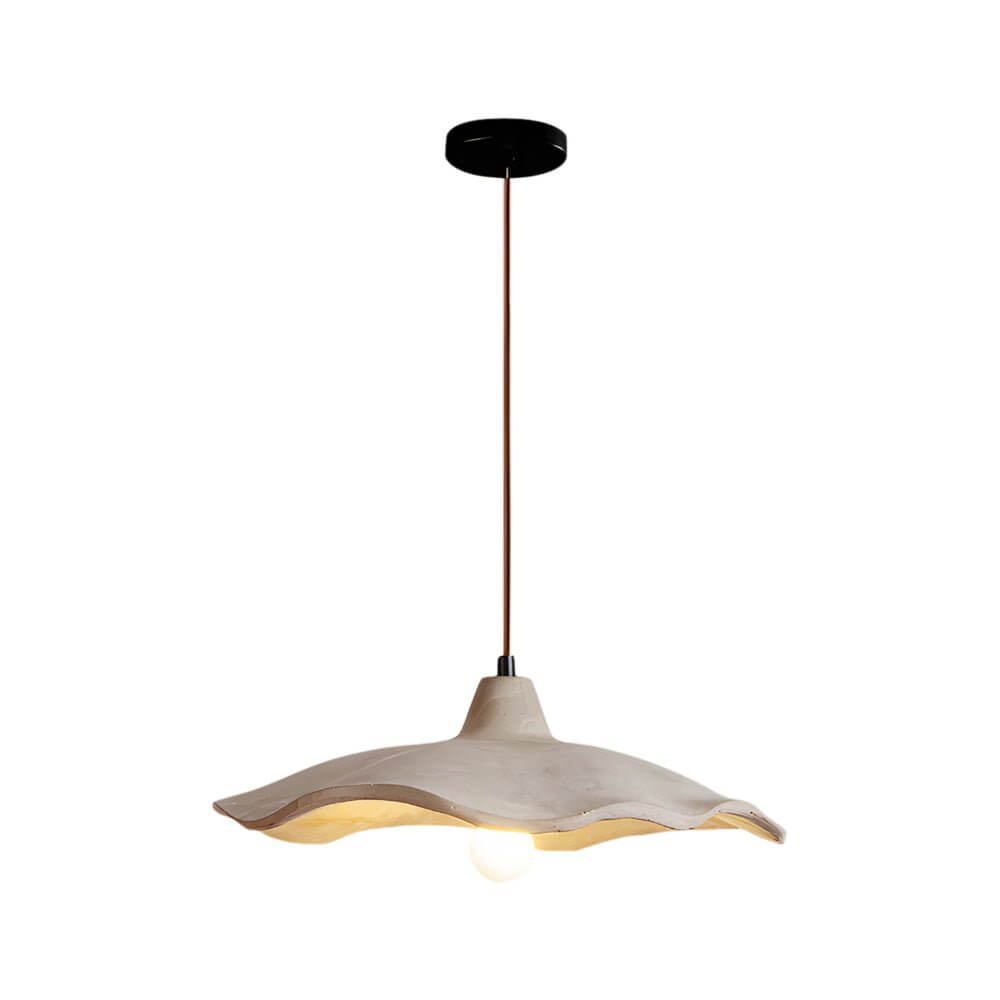 cement wavy pendant light japanese design 1 light