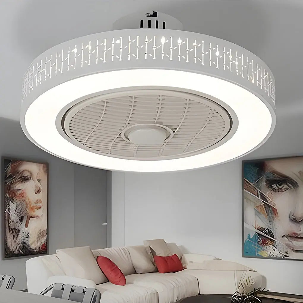 Chandelier Ceiling Fan Lamp: Creative Bladeless Ceiling Fan with Integrated Lighting Luxe