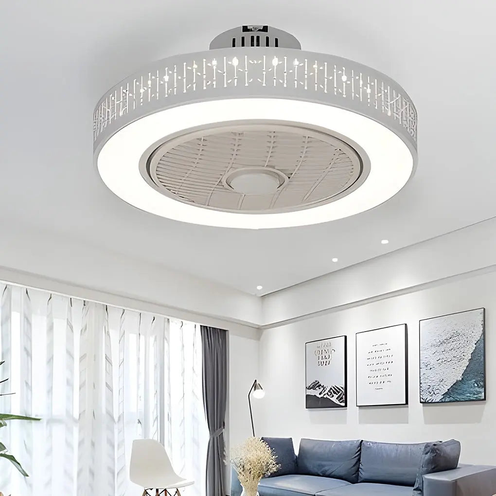 Chandelier Ceiling Fan Lamp: Creative Bladeless Ceiling Fan with Integrated Lighting Luxe