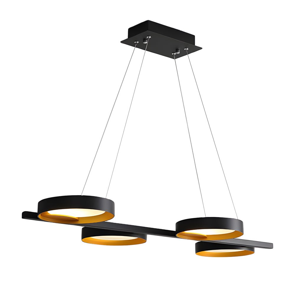chandelier with 1 to 9 light guide ring options
