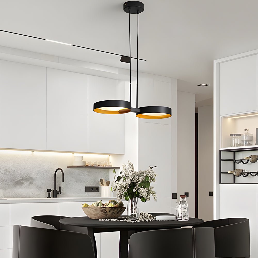 chandelier with 1 to 9 light guide ring options