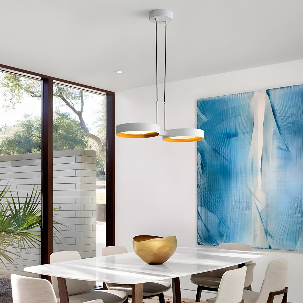 chandelier with 1 to 9 light guide ring options