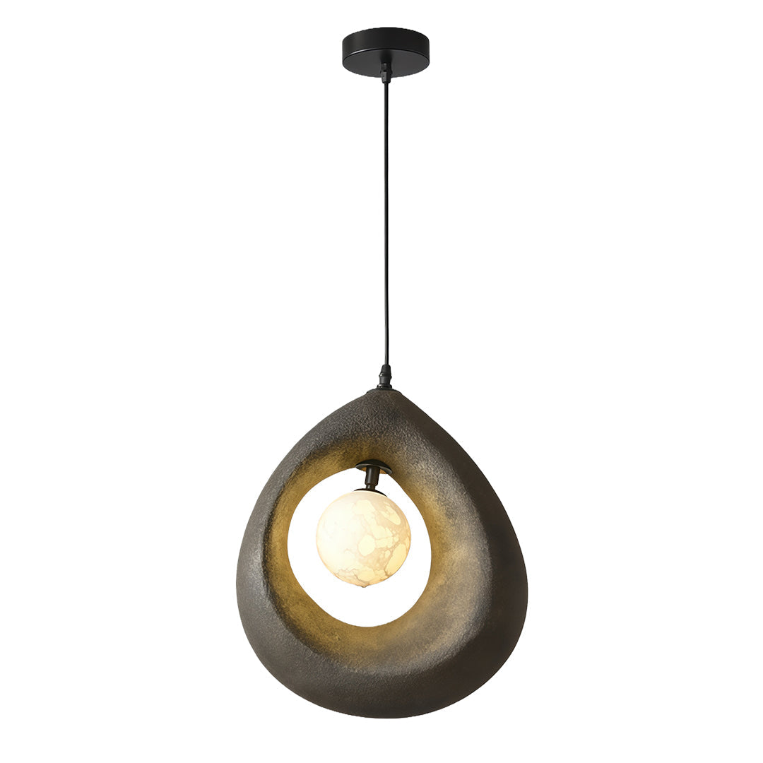Wabi-Sabi Statement Pendant Light — PS Shade, G9, 59.1" Adjustable Cord, 12.6" × 13.8"