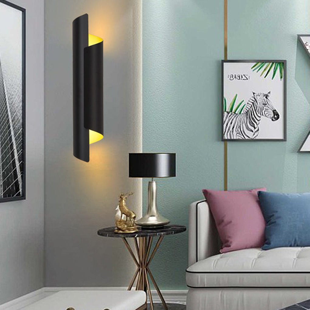 chic classic nordic led curved metal wall lamp unique design for bedside living room and aisle