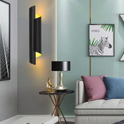 chic classic nordic led curved metal wall lamp unique design for bedside living room and aisle