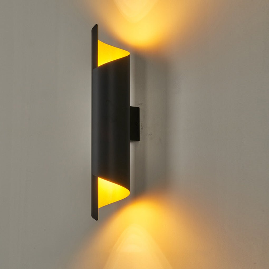 chic classic nordic led curved metal wall lamp unique design for bedside living room and aisle
