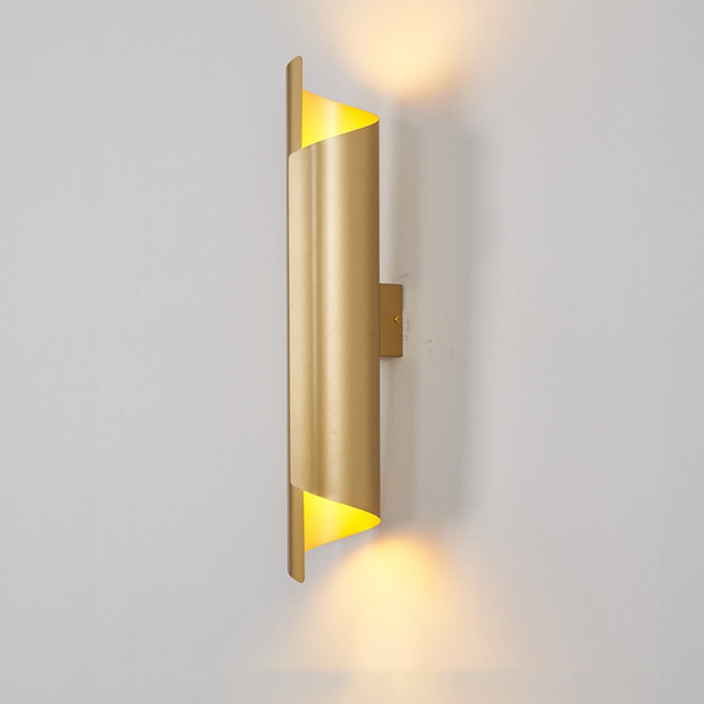 chic classic nordic led curved metal wall lamp unique design for bedside living room and aisle