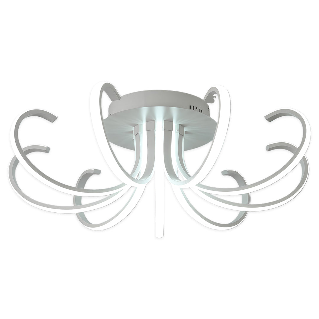 Minimalist LED Flush-Mount Ceiling Light — Silicone Shade, Dimmable 3000K–6000K, Remote Control, 19.7" or 29.5"