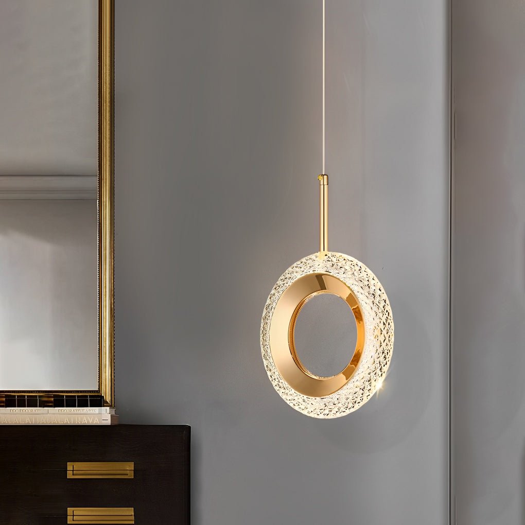 Modern Minimalist Pendant Light — Aluminum & Acrylic, Circle / Oval / Water Drop, Three-Step Dimming, 1- or 2-Light