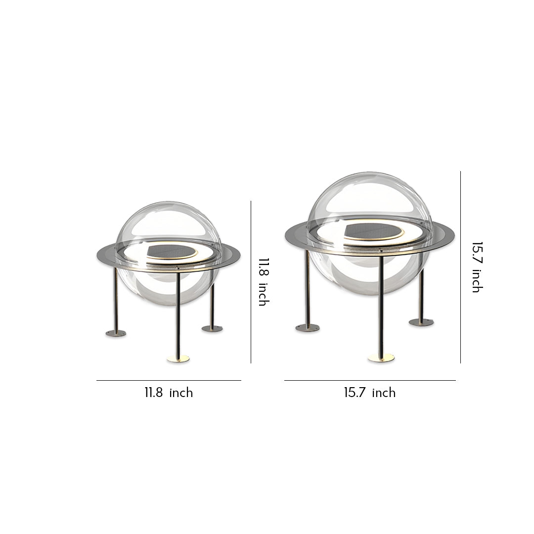 Globe Solar Gate Pillar Light — Stainless Steel, Black, 12W LED, 4500mAh, IP65 Weatherproof, Remote Control