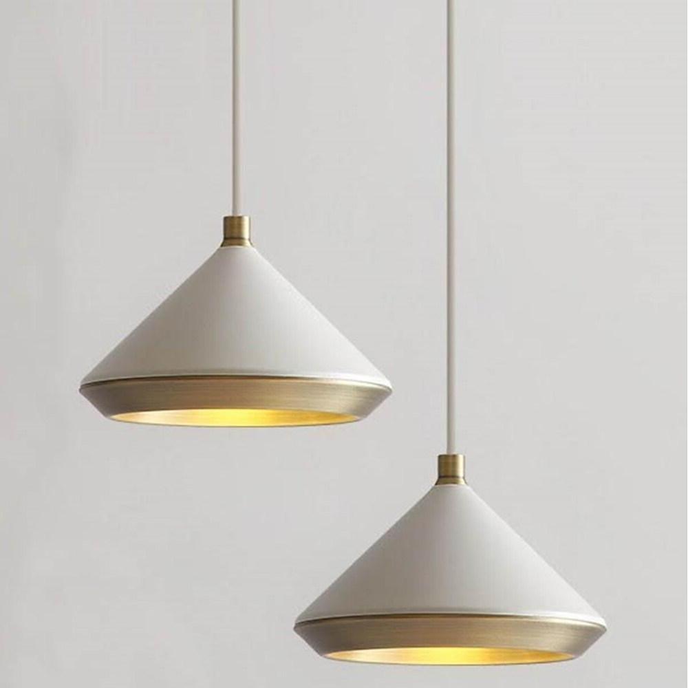 Conical Dome Pendant Light — Aluminum, 12" Diameter, E26/E27, 60W, Adjustable 39" Cord