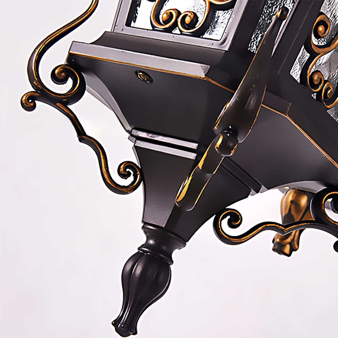 Antique Lantern Outdoor Wall Sconce — Aluminum and Glass, E27, IP55 Weatherproof, Retro