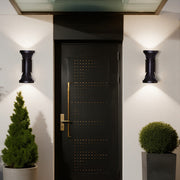 Minimalist Up/Down Outdoor Wall Sconce — Die-Cast Aluminum, Black, 6W/8W LED, IP65, Single or Double-Head